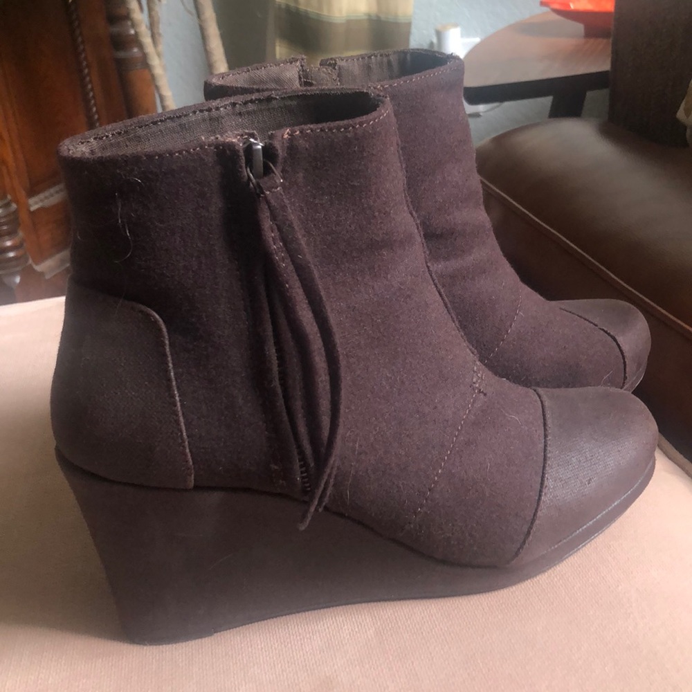 Toms Ankle Bootie Wedges